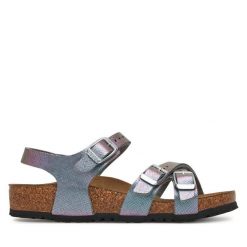 Sandały Birkenstock. Fioletowe sandały dziewczęce Birkenstock, bez zapięcia. Za 169.99 zł.