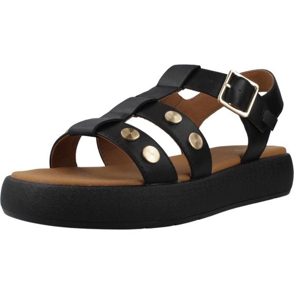Sandały GEOX D CAMALEI Czarny. Czarne obuwie sportowe damskie Geox, bez wzorów, z syntetyku, bez obcasa, bez zapięcia. Za 240.99 zł.