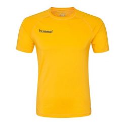 Koszulka termoaktywna dla dorosłych Hummel First Performance Jersey S/S. Czarne koszulki sportowe męskie Hummel, s, bez wzorów, z jersey, bez kołnierzyka, bez ramiączek, na fitness i siłownię. Za 70.00 zł.