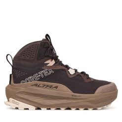 Trekkingi Altra. Brązowe obuwie sportowe damskie Altra, bez wzorów, z gore-texu, trekkingowe. Za 1,099.00 zł.