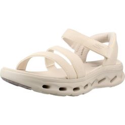 Sandały SKECHERS GO WALK GLIDE STEP 2.0 Beżowy. Brązowe sandały damskie Skechers, bez wzorów, z materiału, bez obcasa, bez zapięcia. Za 275.99 zł.