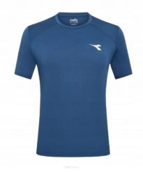Koszulka tenisowa Diadora SS T-shirt Tennis niebieska XXL. Niebieskie koszulki sportowe męskie Diadora, s, bez wzorów, z materiału, bez kołnierzyka. Za 118.99 zł.