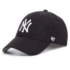 Czapka z daszkiem 47 Brand. Czarne czapki i kapelusze damskie 47 Brand, bez wzorów. Za 79.99 zł.