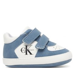 Sneakersy Calvin Klein. Niebieskie trampki i tenisówki chłopięce Calvin Klein, bez wzorów, bez zapięcia. Za 189.99 zł.