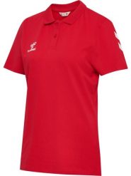 Damska koszulka polo Hummel Go 2.0 Chevron. Czerwone koszulki sportowe damskie Hummel, xl, bez wzorów, z bawełny, bez kołnierzyka, bez ramiączek, do piłki nożnej. Za 148.00 zł.