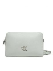 Calvin Klein Jeans Torebka Minimal Monogram Camera Bag 20 LV04K3162G Szary. Szare listonoszki damskie Calvin Klein Jeans, bez wzorów, z jeansu, bez dodatków. Za 239.99 zł.