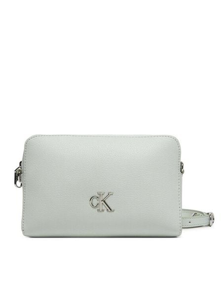 Calvin Klein Jeans Torebka Minimal Monogram Camera Bag 20 LV04K3162G Szary. Szare listonoszki damskie Calvin Klein Jeans, bez wzorów, z jeansu, bez dodatków. Za 219.99 zł.