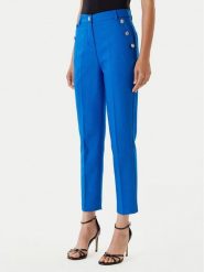Morgan Chinosy 251-PKY.F Niebieski Slim Fit. Niebieskie spodnie materiałowe damskie Morgan, bez wzorów, z syntetyku. Za 249.99 zł.