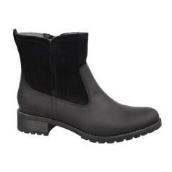 Buty zimowe damskie, W Bethel Biker. Czarne obuwie sportowe damskie Timberland, bez wzorów, z materiału. Za 299.99 zł.