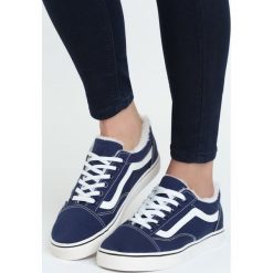 Granatowe Tenisówki Swoop. Niebieskie trampki i tenisówki damskie Born2be, z materiału. Za 69.99 zł.