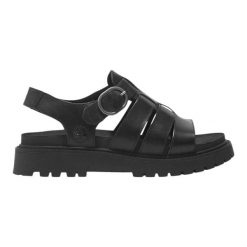 Buty sportowe Kobieta TIMBERLAND FISHERMAN SANDAL. Czarne obuwie sportowe damskie Timberland, bez wzorów, ze skóry, trekkingowe. Za 505.45 zł.