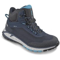 Buty trekkingowe damskie MEINDL Power Walker Lady 4.2 Mid. Niebieskie obuwie sportowe damskie Meindl, bez wzorów, trekkingowe. Za 1,099.00 zł.