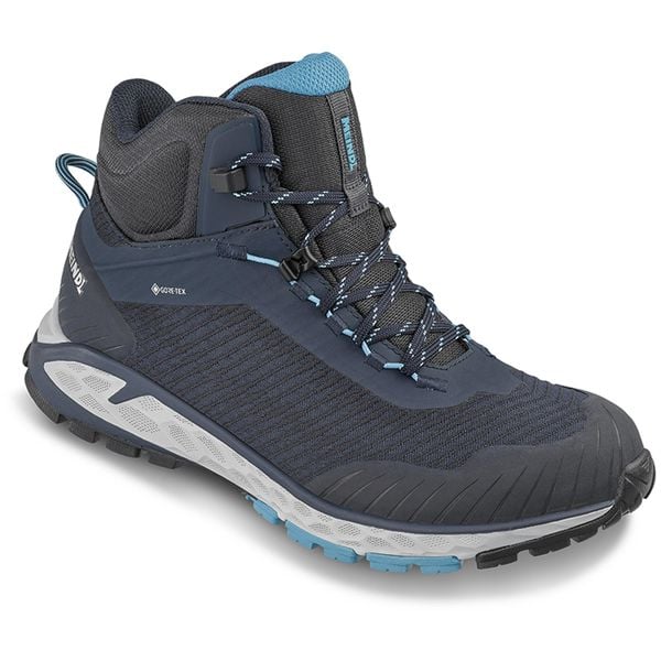 Buty trekkingowe damskie MEINDL Power Walker Lady 4.2 Mid. Niebieskie obuwie sportowe damskie Meindl, trekkingowe, gore-tex. Za 969.90 zł.