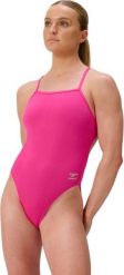 Damski kostium kąpielowy 1-częściowy Speedo End+ V-Back 2.0. Czerwone kostiumy jednoczęściowe damskie Speedo, bez wzorów, z materiału, klasyczne, do biegania. Za 265.00 zł.