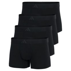 Bokserki Active Flex Cotton 3 Stripes 4 pak. Czarne bokserki męskie Adidas, l, bez wzorów, z bawełny. Za 250.00 zł.