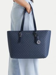 MICHAEL Michael Kors Torebka Quinn 30T5SQNT9V Granatowy. Niebieskie torebki do ręki damskie MICHAEL Michael Kors, bez wzorów, ze skóry, bez dodatków. Za 1,128.99 zł.
