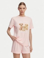 Guess Piżama O6GX05 KH110 Różowy jasny Relaxed Fit. Czerwone piżamy damskie Guess, s, z aplikacjami, z syntetyku, bez ramiączek. Za 264.99 zł.