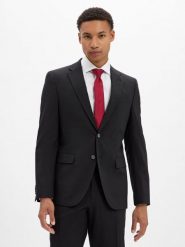 BOSS marynarka garniturowa z nowej wełny - H-Harvey-MM-C-NF Mężczyźni Slim Fit czarny, 44. Czarne marynarki męskie Boss, bez wzorów, z wełny. Za 1,499.95 zł.