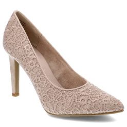 Różowe Czółenka Marco Tozzi Eleganckie Buty Na Obcasie. Czerwone czółenka damskie Marco Tozzi, z aplikacjami, z koronki, eleganckie, bez obcasa, na obcasie, bez zapięcia. Za 199.00 zł.