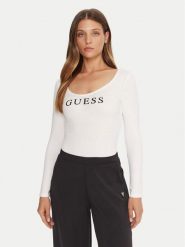 Guess Body O5RM08 KBBU1 Biały Regular Fit. Białe bluzki damskie Guess, xl, z aplikacjami, z bawełny, bez kołnierzyka, bez ramiączek. Za 129.99 zł.