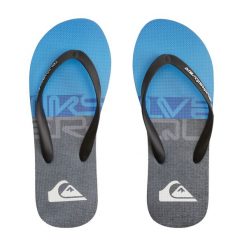 Japonki plażowe męskie Quiksilver Molokai Wordblock. Niebieskie buty sportowe męskie Quiksilver, bez zapięcia. Za 47.99 zł.