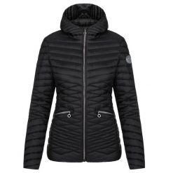 Damska kurtka Loap Illa w kolorze czarnym. Czarne kurtki damskie ZSPORT, na zimę, bez wzorów, bez kaptura, do jazdy konnej. Za 274.99 zł.