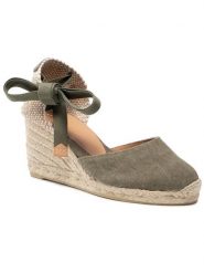 Castañer Espadryle Carina/6/002 21644-414 Zielony. Zielone espadryle damskie Castañer, bez wzorów, z materiału, bez obcasa, bez zapięcia. Za 339.99 zł.