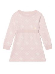 Guess Sukienka dzianinowa K6BK07 Z1307 Różowy jasny Regular Fit. Czerwone sukienki dla dziewczynek Guess, z aplikacjami, z dzianiny, bez ramiączek. Za 264.99 zł.