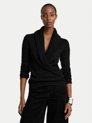 LAUREN RALPH LAUREN Sweter 200P14042001 Czarny Relaxed Fit. Czarne swetry damskie Lauren Ralph Lauren, l, bez wzorów, bez kołnierzyka, bez ramiączek, bez kaptura. Za 949.99 zł.