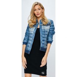 Guess Jeans - Kurtka puchowa Eugenia. Szare kurtki damskie Guess Jeans, z bawełny. Za 769.90 zł.