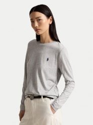 Polo Ralph Lauren Bluzka 211B14604003 Szary Regular Fit. Szare bluzki damskie Polo Ralph Lauren, s, bez wzorów, bez kołnierzyka, bez ramiączek. Za 439.99 zł.