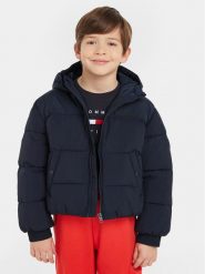 Tommy Hilfiger Kurtka zimowa New York KG0KG07551 Granatowy Relaxed Fit. Niebieskie buty zimowe dziewczęce Tommy Hilfiger, na zimę, bez wzorów, z syntetyku, bez kaptura. Za 659.99 zł.