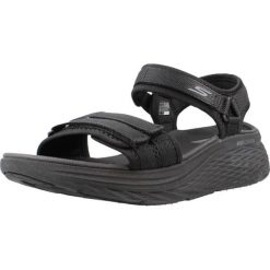Sandały SKECHERS MAX CUSHIONING ELITE 2.0 Czarny. Czarne sandały damskie Skechers, bez wzorów, z tkaniny, bez obcasa, bez zapięcia. Za 282.99 zł.