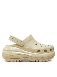 Crocs Klapki Classic Mega Crush Clog 207988 Beżowy. Brązowe klapki damskie Crocs, bez wzorów, z tworzywa sztucznego, bez obcasa. W wyprzedaży za 279.99 zł.