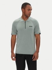 BOSS Polo K_Perform-Max_Pl 50537146 Zielony Slim Fit. Zielone koszulki polo męskie Boss, m, bez wzorów, z bawełny, bez ramiączek. Za 419.99 zł.