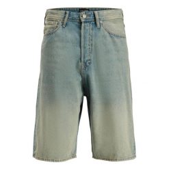 Szorty Jack & Jones Iron Original niebieski denim. Niebieskie spodnie sportowe męskie Jack&Jones, bez wzorów, z denimu. Za 148.01 zł.