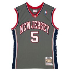 Koszulka Nba New Jersey Nets Jason Kidd. Szare koszulki sportowe męskie Mitchell & Ness, bez wzorów, z jersey, bez kołnierzyka, bez ramiączek, do koszykówki. Za 1,194.50 zł.