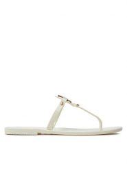 Tory Burch Japonki Mini Miller Flat Thong 51148678 Biały. Białe klapki damskie Tory Burch, bez wzorów, z tworzywa sztucznego, bez obcasa. Za 539.99 zł.