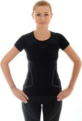 Brubeck Koszulka damska z krótkim rękawem Swift czarna r. L (SS10820). Czarne t-shirty damskie Brubeck, l, bez wzorów, bez kołnierzyka. Za 90.09 zł.