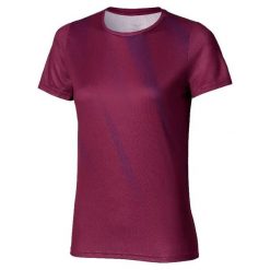 Koszulka damska Mizuno Core Graphic. Fioletowe koszulki sportowe damskie Mizuno, l, bez wzorów, z materiału, bez kołnierzyka, bez ramiączek, do biegania. Za 79.99 zł.