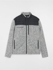 Bluza softshell - szary. Szare bluzy męskie Sinsay, l, bez wzorów, z softshellu, bez kaptura. Za 79.99 zł.