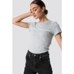 Calvin Klein T-shirt Core Institutional Logo - Grey. T-shirty damskie marki Calvin Klein. Za 161.95 zł.
