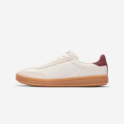 Sneakersy damskie Player T mesh. Białe obuwie sportowe damskie Decathlon, bez wzorów, z gumy. Za 129.99 zł.