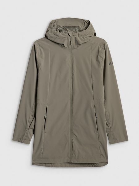 4F Parka przejściowa membrana 5000 damska - khaki XL. Brązowe kurtki damskie 4f, xl, bez wzorów, ze skóry, bez kaptura. W wyprzedaży za 299.99 zł.