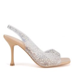 Sandały JENNY. Brązowe sandały damskie Jenny, bez wzorów, bez obcasa, na szpilce, bez zapięcia. Za 139.99 zł.