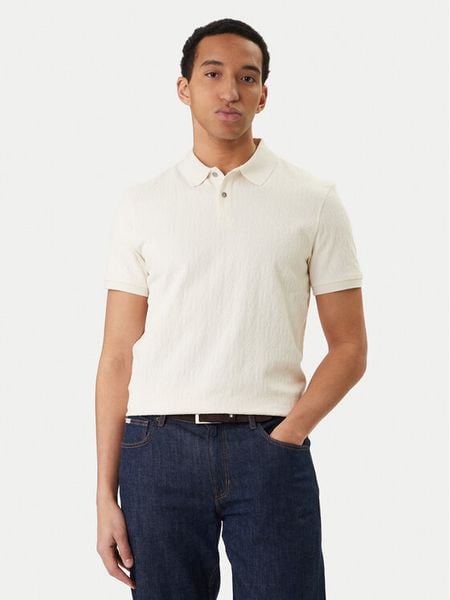 Guess Polo M6RP05 KD181 Écru Regular Fit. Białe koszulki polo męskie Guess, m, z aplikacjami, bez ramiączek. Za 344.99 zł.