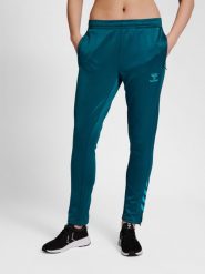 Damskie spodnie dresowe z poliestru Hummel Core Xk. Niebieskie spodnie dresowe damskie Hummel, m, bez wzorów, z dresówki. Za 194.00 zł.