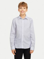 Jack & Jones Junior Koszula Axel 12268225 Biały Regular Fit. Białe koszule dla chłopców Jack & Jones Junior, bez wzorów, z syntetyku, bez kołnierzyka, bez ramiączek. Za 69.99 zł.