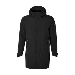 Męska kurtka przeciwdeszczowa Mosse. Czarne kurtki męskie BASIL, m, z aplikacjami, z materiału, eleganckie, bez kaptura. Za 488.90 zł.