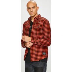 Calvin Klein Jeans - Koszula. Brązowe koszule męskie Calvin Klein Jeans, w kratkę, z bawełny, z klasycznym kołnierzykiem, z długim rękawem. Za 349.90 zł.